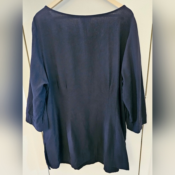 Soft Surroundings 100% Cotton Asymmetrical Midi Dress - Picture 2 of 10